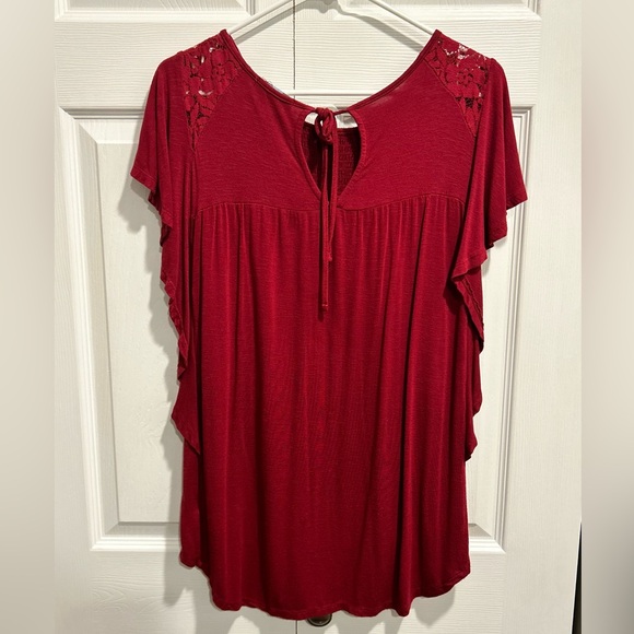 Jun & Ivy Short Sleeve Blouse, Size L - Picture 4 of 8